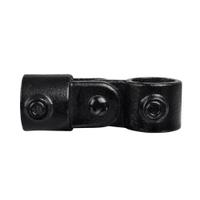 Buiskoppeling Enkel scharnierstuk - zwart-E / 48,3 mm